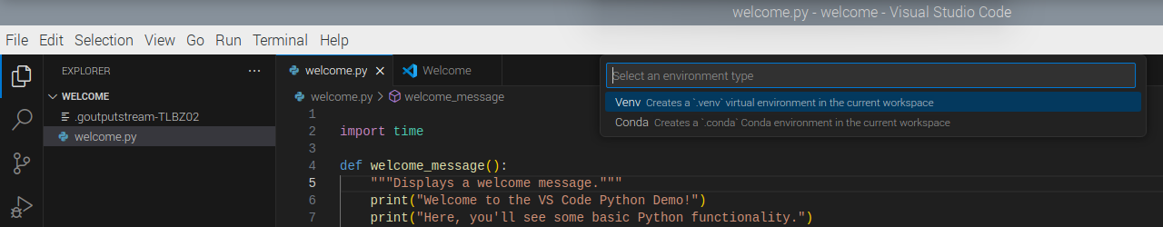 VS Code - Python Venv